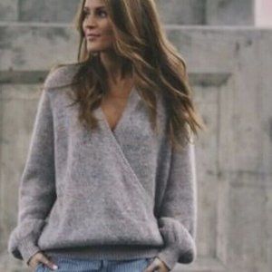 Free People Karina Faux Wrap Sweater